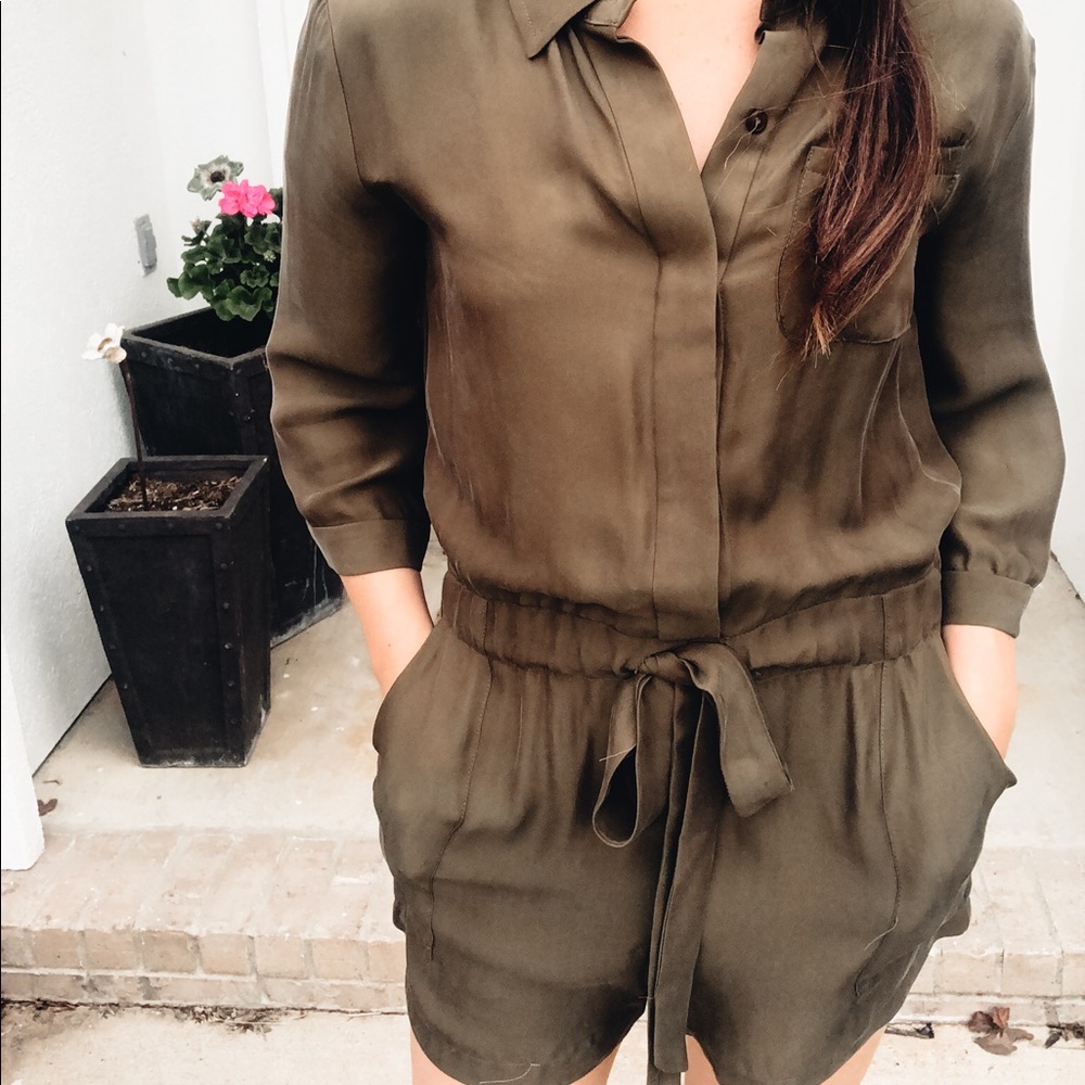 Brand New MILLY olive green Romper.